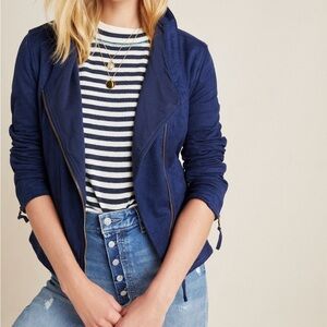 💥‼️SALE‼️💥Anthro Marrakech Moto Jacket, Blue XL